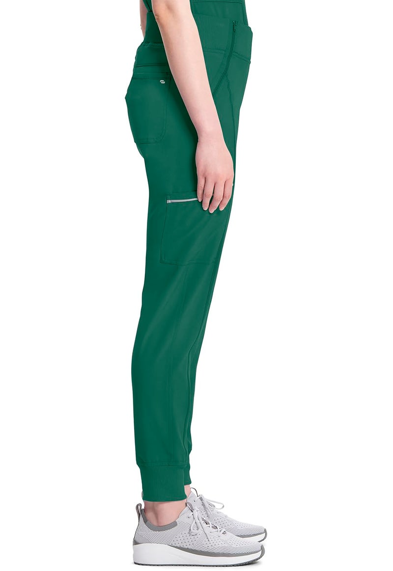 Cherokee Infinity Womens Scrub Jogger Pants, Mid Rise, Moisture Wicking, Wrinkle-Resistant, 360 Stretch, 5 Pockets - CK110A, M, Hunter Green - Image 5